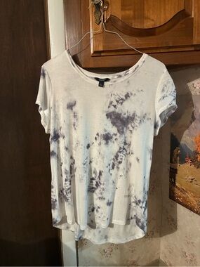 Vera Wang SIMPLY VERA Large EUC Tie Dye Black and White